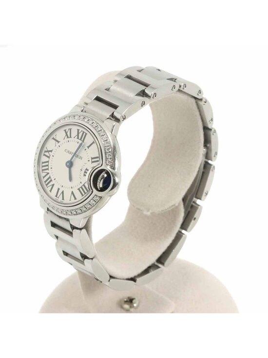 Cartier Ballon Blue 28 Watch Diamond Bezel Silver Quartz main image 5